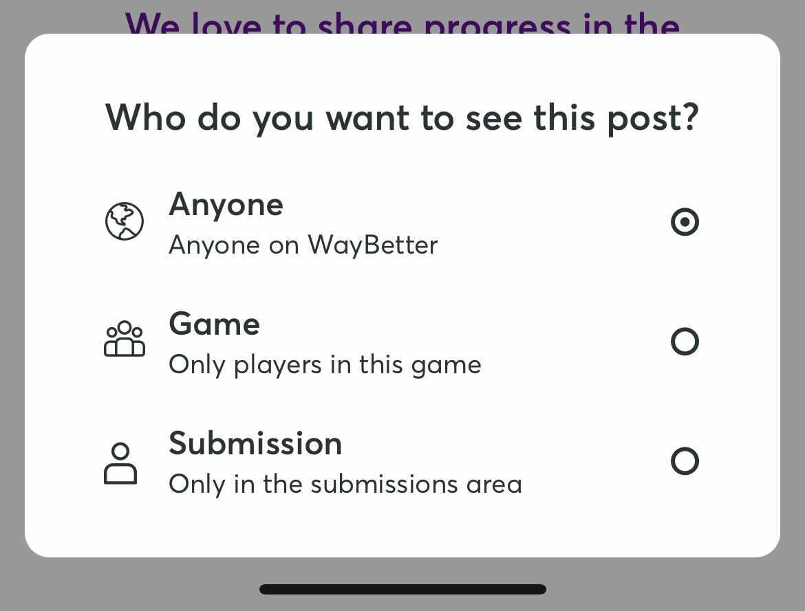 Can other players see my submissions? – WayBetter